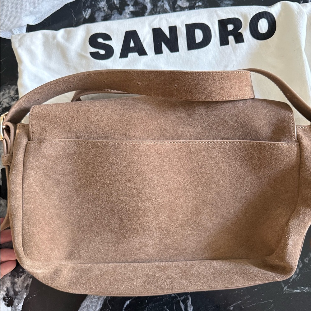 NWT Sandro Le Mambo Suede Crossbody Shoulder Bag - Picture 11 of 15